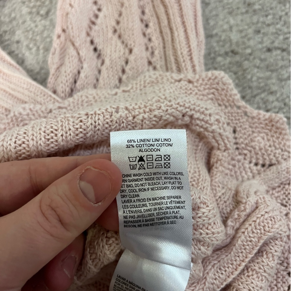 Lucky Brand Femme Linen Blend V-neck Sweater - Picture 8 of 9